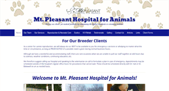 Desktop Screenshot of mtpleasanthospitalforanimals.com