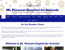 Tablet Screenshot of mtpleasanthospitalforanimals.com